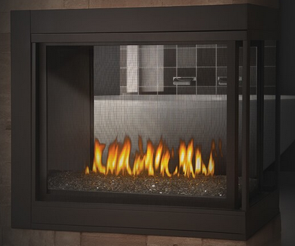 Ascent See Thru Direct Vent Propane Gas Fireplace with Glass Burner (BHD4STGP) BHD4STGP